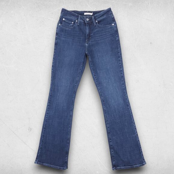 Levis 725 Jeans Women 29 Blue High Rise Boot Y2K Retro Trendy Cowgirl Western - Picture 1 of 15